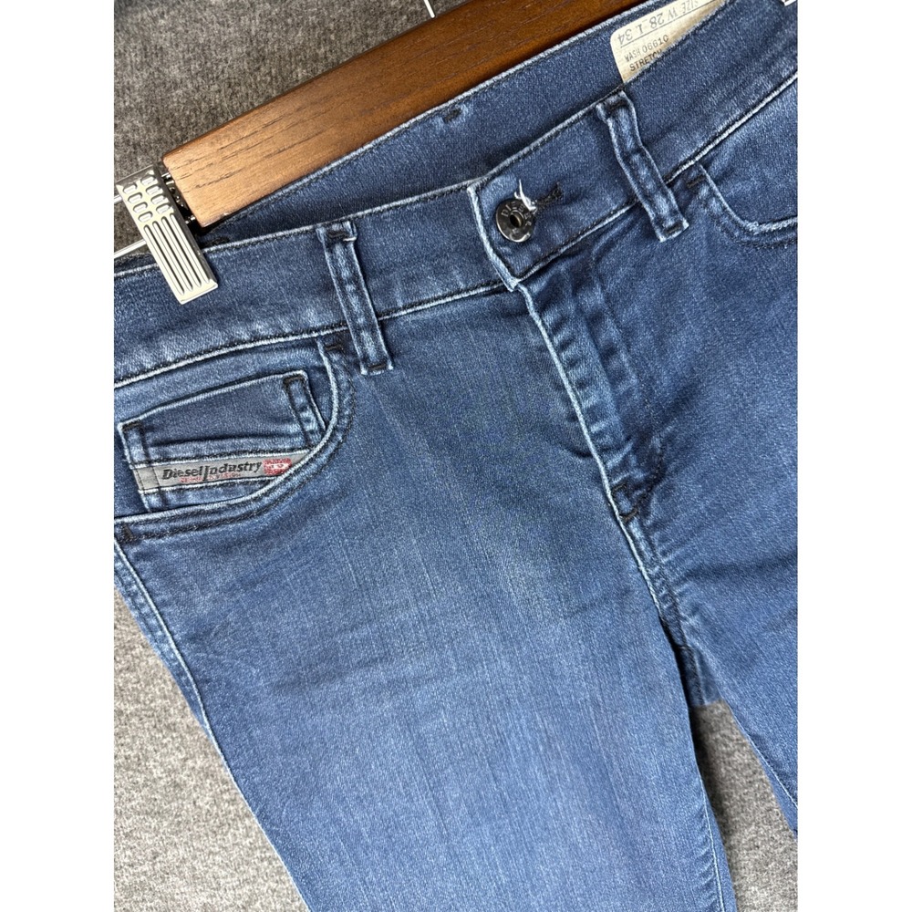 Diesel Bootzee Women Size 28 X 31 Stretch Slm Bootcut Jeans Front Pockets Closed